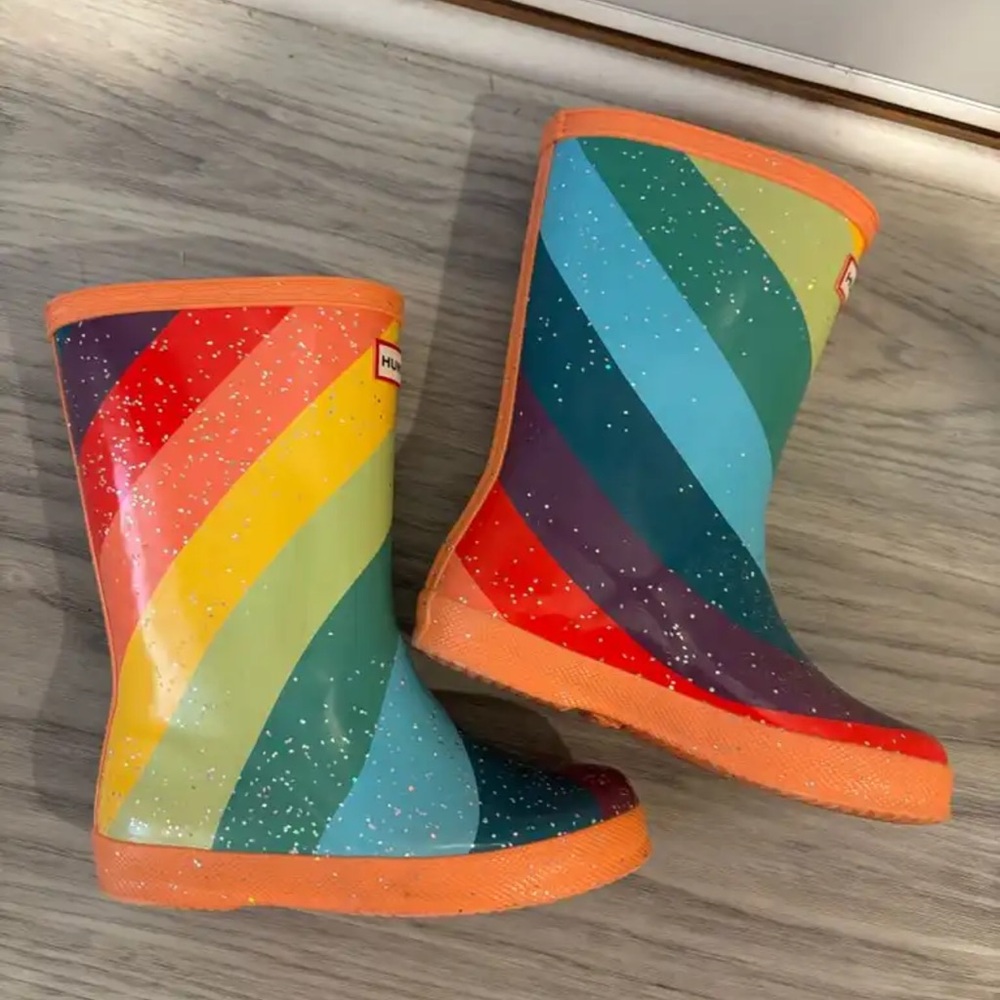 Hunter Kids Multicolor Striped Rain Boots